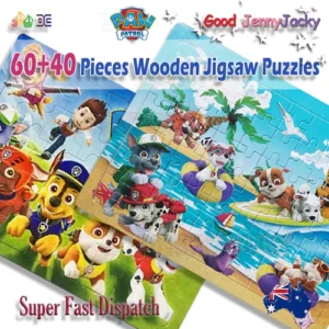 60 + 40 Pieces Paw Patrol Thick Wooden Jigsaw Puzzles Best Toys Gifts for Kids A