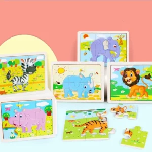 Wooden Jigsaw Puzzles for Kids Age 2 3 4 5 Toddler Puzzles Toys, Preschool Set 6