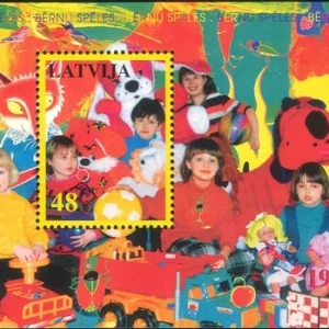 Latvia 1996 Children's Toys/Trucks/Dolls/Dog/Tractor/Chess/Fox 1v m/s (n31058)
