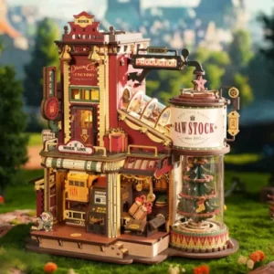 ROKR Christmas Dream Gift Factory Wooden Music Box Building Toys Kids Girl Gifts
