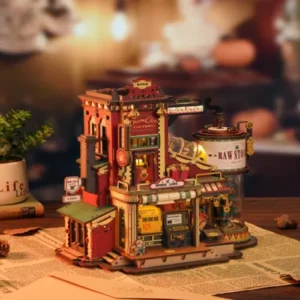 ROKR  Dream Gift Factory DIY 3D Wooden Puzzle Music Box Budding Toy Kid Gift