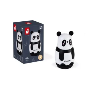 Janod - Panda Wooden Music Box - Children's Room Decoration - Suitable for child