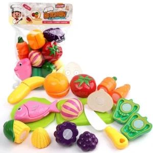 Kids Cutting Toys Food Fruits Vegetables Kitchen Pretend Play Toys For Toddlers