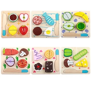 Children's educational cut food fruit wooden toy