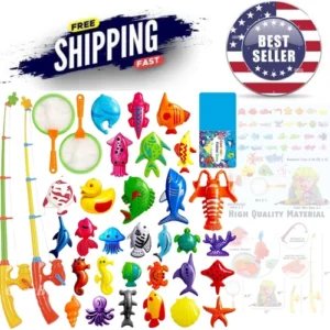 NEW LISTINGMagnetic Fishing Toys Set for Kids Water Table Bathtub Pool Ocean Animals