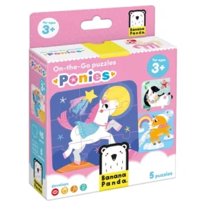 Banana Panda jigsaw puzzle with ponies for children 45 pieces 3+